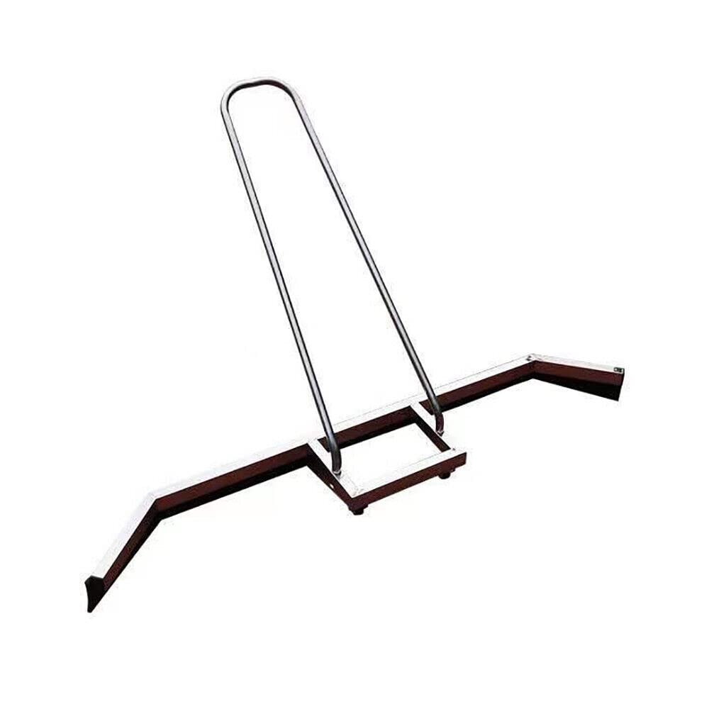 Stainless Steel Tennisplatz Abzieher Wasserschieber Tennisplatzabstreifer Besen Tennis Court Squeegee Water Remover hochelastischer Gummistreifen silbrig