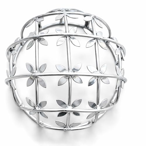 Image of Hair Bun Cage Accessory for Women | Handcrafted Brass Juda Cover with Stick | Anti-Tarnish Traditional Hair Accessory for Wedding & Festive (Bahara Hair Bun (Silver))