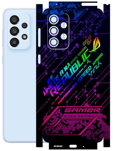 Image of AtOdds - Full Body Back Screen Guard Protector Film - Lamination Wrap Skin Sticker Compatible with Samsung Galaxy A33 (5G) | Scratchproof Matte Finish (Gamer)