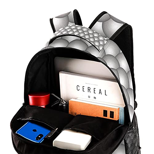 Sac à dos décontracté pour femme à texture écailles grande capacité - 4