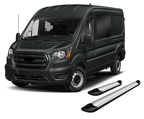 Estribos Black Horse Traslado Silver Ford Transit 2015-25 miniatura 4
