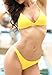 SHEKINI Women's Bathing Suit Sexy Triangle Bikini Low Waisted Two Piece Swimsuit(Large, Yellow)