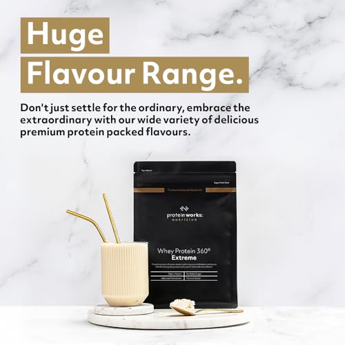Protein Works - Whey Protein 360 Extreme, Premium Whey Protein Powder Blend, High Protein & No Added Sugar, 20 Servings, Chocolate Bueno, 600g
