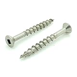 SNUG Fasteners (SNG210) 100 Qty #8 x 1-5/8' Stainless Steel Fence & Deck Screws-Square Drive Type 17