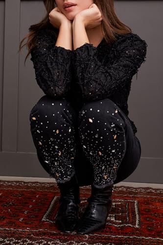 Tribal Women's Audrey Pull-on Slim Leg Pants with Gemstone Details3