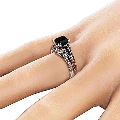 Bague argent 925 onyx noir coupe carrée marcassite oxyde de zirconium - 4