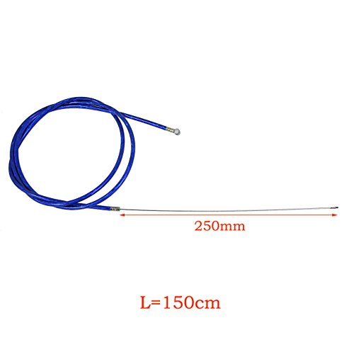 Image of 59 inch Clutch Cable Line and 51 inch Gas Throttle Cable for 2 Stroke 49cc 50cc 60cc 80cc 100cc Motorized Bicycle Push Bike Parts Blue