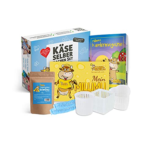 Käse selber Machen Set Käseset für Kinder Geschenkidee - Kinderedition BLAU