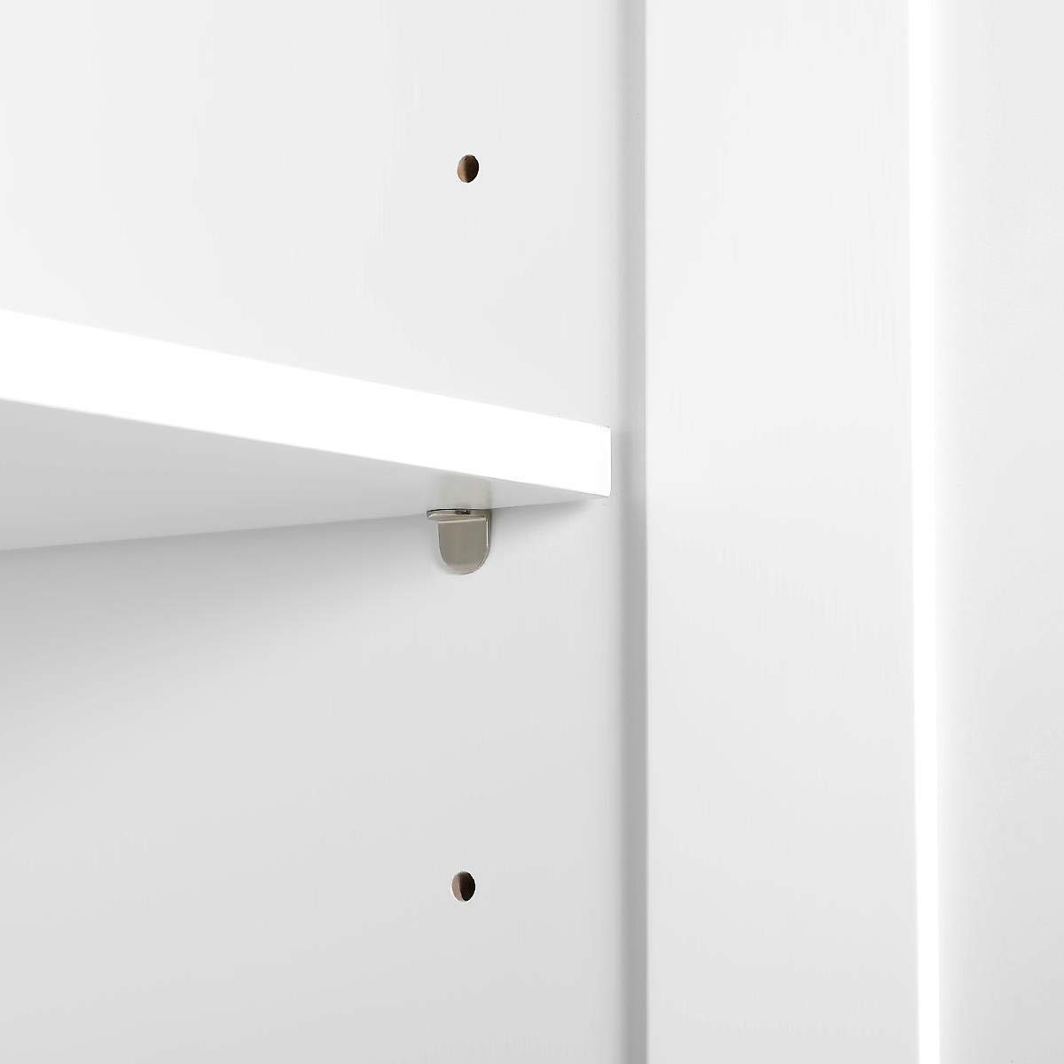 Yaheetech Hängeschrank mit 2 Türen, Badschrank, Küchenschrank, Wandschrank, Medizinschrank, Weiß