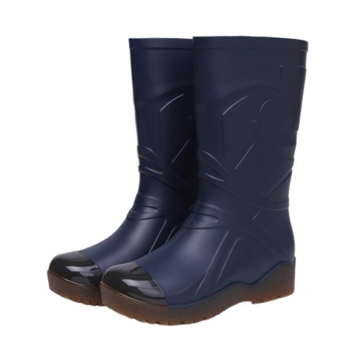 Buty Przeciwdeszczowe Męskie Kalosze Jednokolorowe, Buty Do Wody, Antypoślizgowe, Wodoodporne, Gumowe Modne