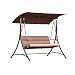 Produktbild Angel Living Hollywoodschaukel Gartenschaukel Rattan 3 Sitzer mit Sonnenschutz Schaukel Stuhl 3 Sitz Swinging Hängematte 170 x 110 x 152 cm