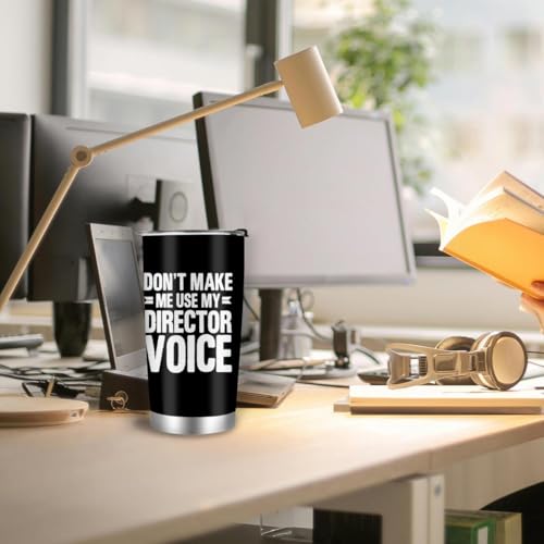 Image of Director Gifts Tumbler, 20oz Stainless Steel Travel Coffee Mug for Band, Art Theater Movie Film, Program Director, Boss Appreciation
