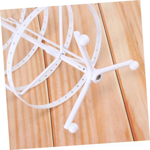 Présentoir à boucles d'oreilles rotatif 144 trous support métal blanc