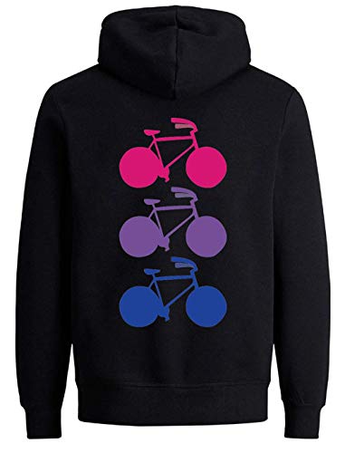 Sweat à capuche unisexe vélos minimalistes colorés pour adulte
