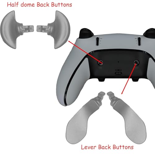 Paletas traseras para DualSense Edge PS5 de metal plateado 4