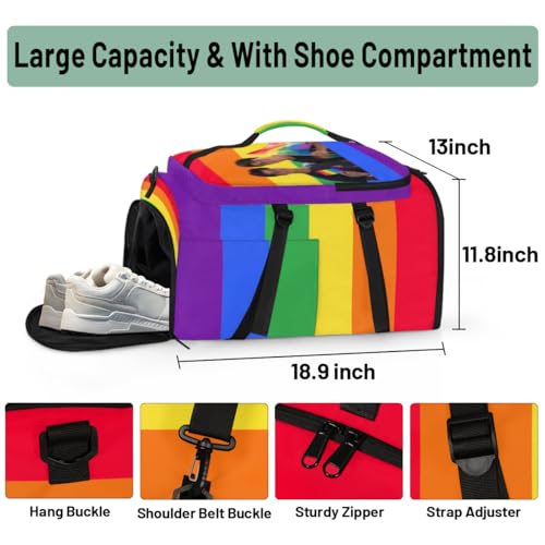 Personalized Gym Bag Backpack,Custom Duffle Bag for Men and Women with Your Image/Photo,18Inch,Style 33