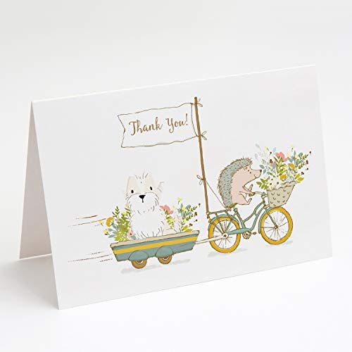 Caroline's Treasures LGA1110GCA7P Greeting Cards and Envelopes Pack of 8, Blank Cards with Envelopes Whimsical A7 Size 5x7 Blank Greeting Cards,