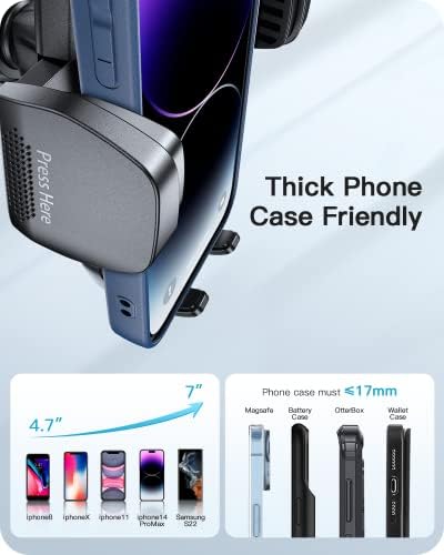 APPS2Car Gooseneck Car Phone Holder, Suction Cup for Car, Windscreen Dashboard Mount, Long Arm Gooseneck Adjustable Mobile Cradle, Universal Hands-Free Vent Stand for iPhone 13/12/11 Samsung etc