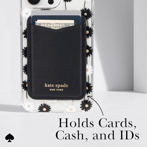 Image of kate spade new york Magnetic Wallet /Card Holder - Compatible with MagSafe Phones and Cases - Black