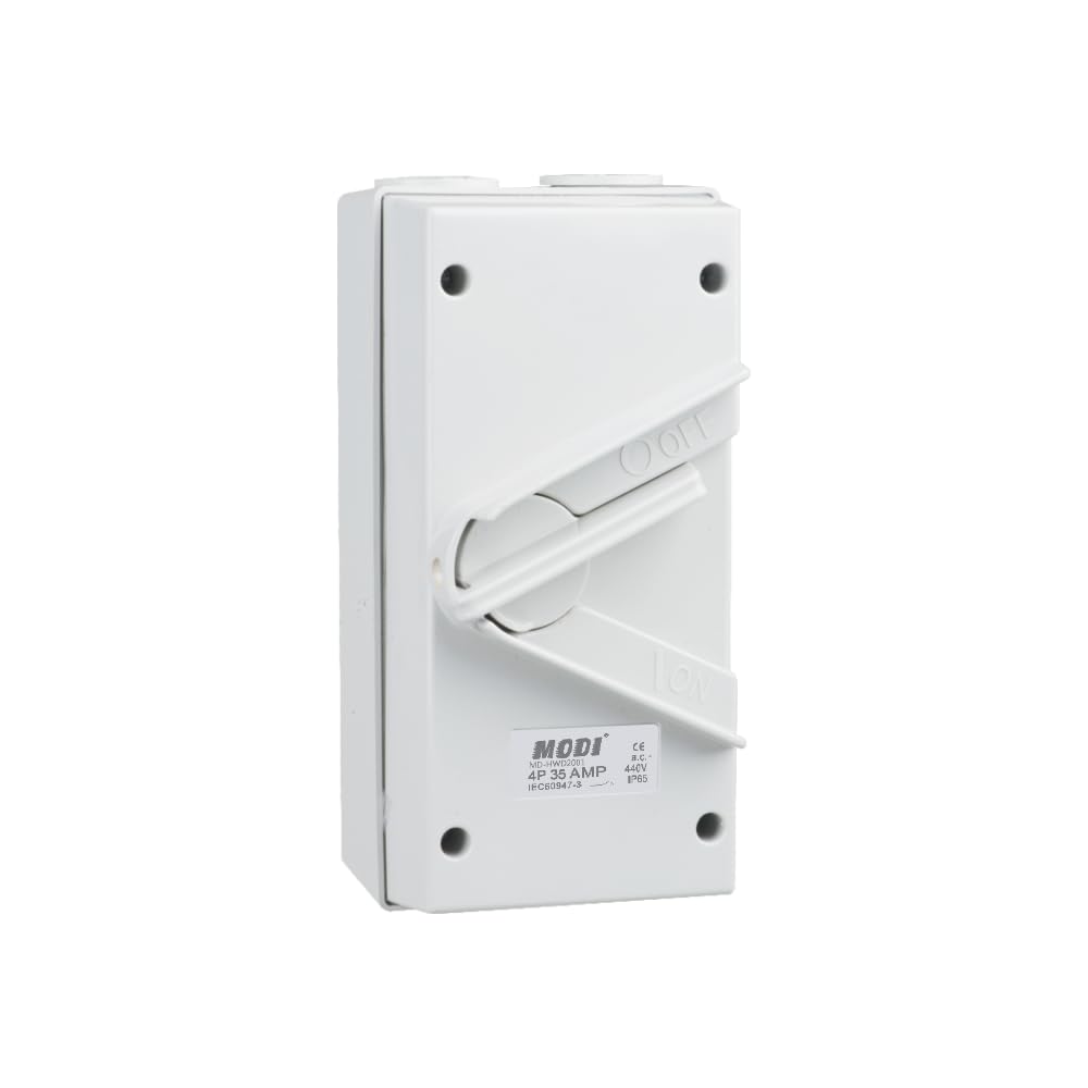 V.MAX MODI outdoor Wall Switch Socket Box Power Outlet Waterproof Dustproof PA66 Flameresistant Material Single-Phase 1-Level Manual Industrial Isolation Switch
