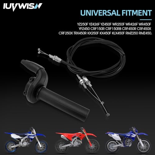 Image of Dirt Bike Throttle Assembly with Throttle Cable