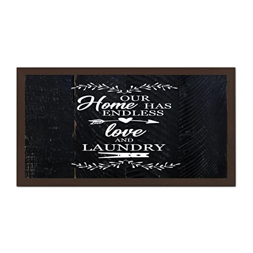 Plaque murale bois humour buanderie décoration maison suspendue 30x55cm