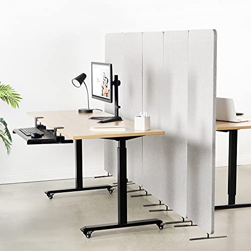 image for VIVO Freestanding 24 x 66 inch Privacy Panel, Cubicle Divider, Acousti