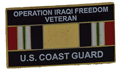 US COAST GUARD OPERATION IRAQI FREEDOM VETERAN W/RIBBON PIN OR HAT PIN - Size 1 1/4