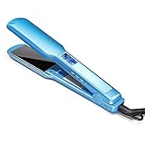 Hair Straightener 1.75 Inch Wide Plate , Nano Titanium Flat Iron for Hair, Heats Up Instantly, Dual Voltage Hair Straightening Irons(Blue)