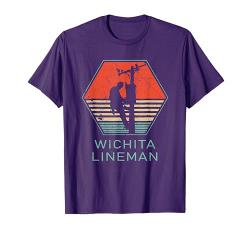 GlenStore Wichita Lineman T-Shirt - Black, Unisex-Adults, Small, Short Sleeve, Crew Neck, Classic...
