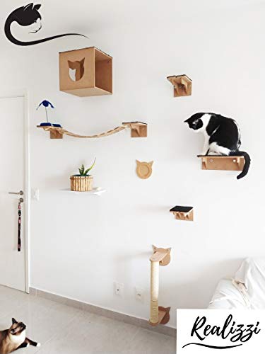 Playground de Gato Hexagonal MDF Crú