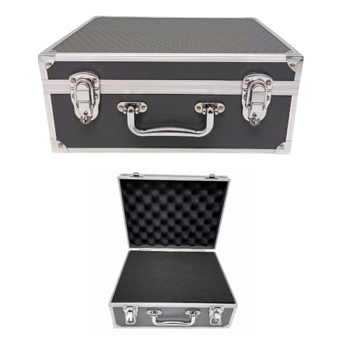 ROC Cases A009 Small Grey Protective Durable Flight Case Storage Box with Removable Foam Block Insert A009 Case Photography Engineer Case L 310mm x W 240 mm x H 130mm