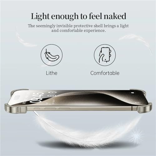 Coque en aluminium pour iPhone 15 sans interférence protection légère