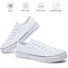 yageyan Men Canvas Low top Shoes Classic Casual Sneakers Black and White Fashion Shoes(white12)