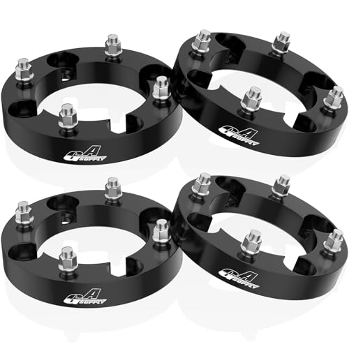 GAsupply 4156 ATV Wheel Spacers with 3/8-24 Studs Fit for Ranger Sportsman 400 500 700 800 RZR 800 RZR XP 900 1 inch 25mm 4 Lug Black Wheel Spacer Adapters 131mm Hub Bore 4 Pcs