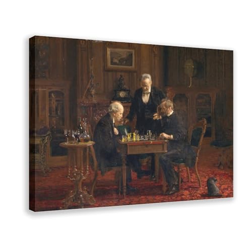 The Chess Players impression sur toile pour créer une ambiance feutrée au bureau