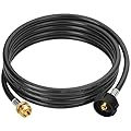 CALPOSE 12 Feet Propane Adapter Hose, 1lb to 20lb Adapter Converts 1lb Appliances to 5-40lb Tanks, Gas Hose for Weber Q, Coleman Grill, Buddy Heaters and More