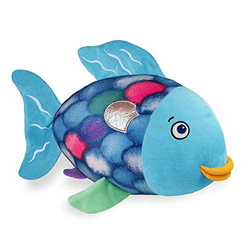 Image of YOTTOY Rainbow Fish Plush – 12 Inch Rainbow Fish Stuffed Animal Inspired by the Marcus Pfister Storybooks, Soft Plush Toy with Shimmery Scale Detail