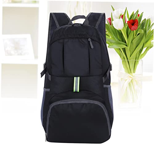 Mochila plegable ligera para senderismo y camping negra miniatura 5