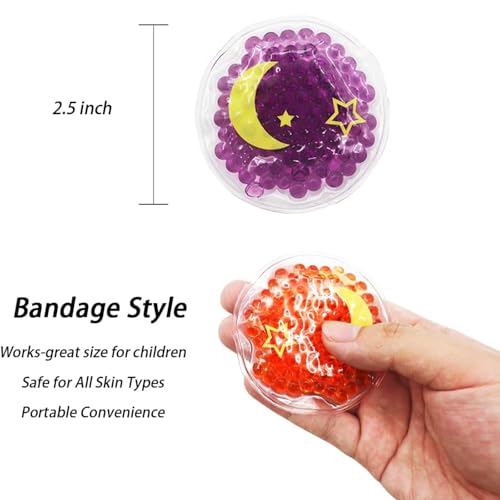 Image of Boo Boo Ice Pack for Kids, Small Ice Pack for Injuries Cold Compress Gel Pack Cold Therapy for Scrape Knee, Bump Head, Hurt Elbow, Hit Thumb (8 Count (Moon Star))