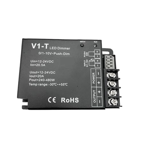 Contrôleur PWM 20A V1-T anti-scintillement pour Ruban LED 12V 24V avec RT6