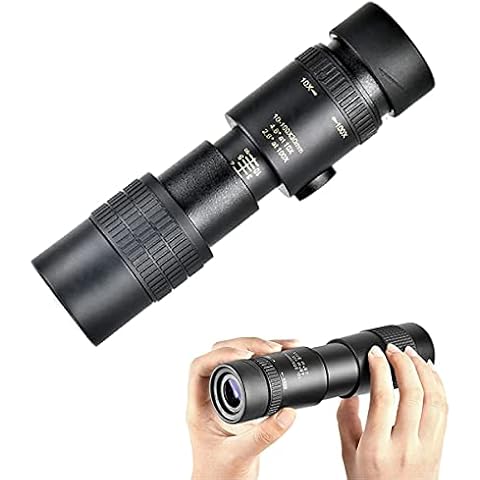AISHFP 4K 10-300 X 40 MM Telescope, Super Zoom High Power Scope Night Vision Waterproof Military Monoculars Telescope for Camping Travelling,No Tripod Cover