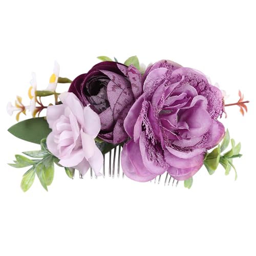 Pinza para cabello con flores para mujer, elegante miniatura 3