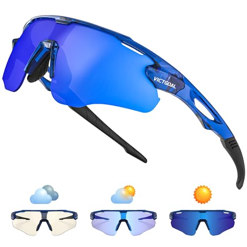 Image of Photochromic Sunglasses for Men Women, Transition Sunglasses for Cycling