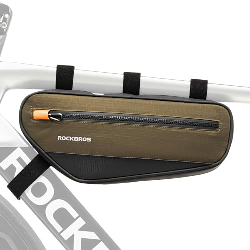 ROCKBROS Fahrradrahmentasche Dreiecktasche 1,7L, Fahrrad Oberrohrtasche Reflektierend für Mountainbike Rennrad Bikepacking Tasche