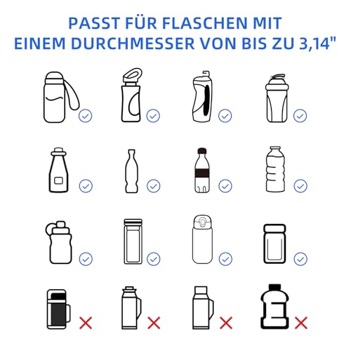 Wiserset Bauchtasche für Herren und Damen, Gürteltasche mit Flaschenhalter Gurt Verstellt Hüfttasche mit 6 Reißverschlusstaschen für Wandern Hundespaziergänge Joggen Radfahren Reisen Laufen, Schwarz
