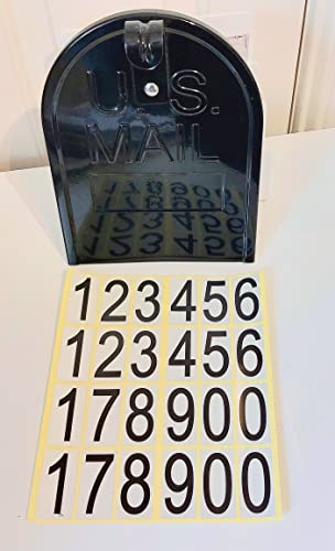 SOLULA Mailbox Door 6 1/4 inch x 8 inch - Snap On Easy Fit Replacement - Complete with 24 Reflective Waterproof Apartment Number Stickers