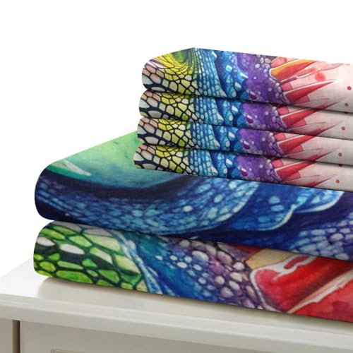 Linge de lit lézard 3D avec microfibre super douce haute densité 140x200 - 6