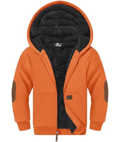 Image of SWISSWELL Unisex Boys Girls Fleece Hoodie Sherpa Lined Jacket Zip Up Hooded Sweatshirt Winter Outerwear for Kids