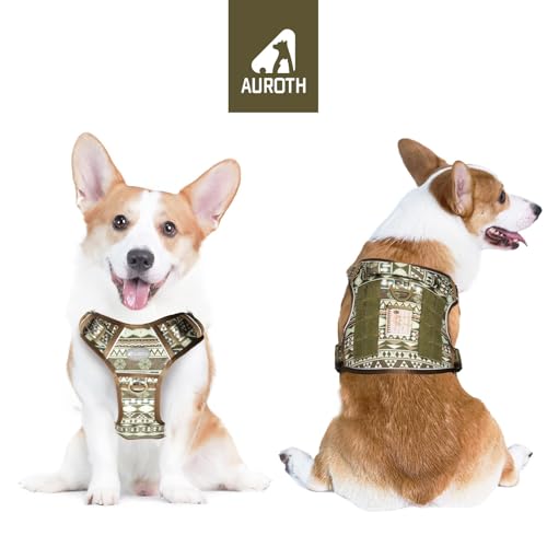 Image of AUROTH Tactical Dog Harness Medium Sized Dog No Pull Adjustable Dog Vest